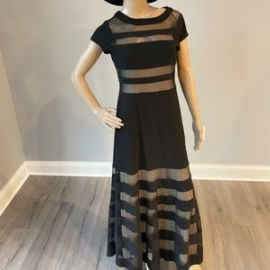 R&M Richard Black and Taupe maxi dress